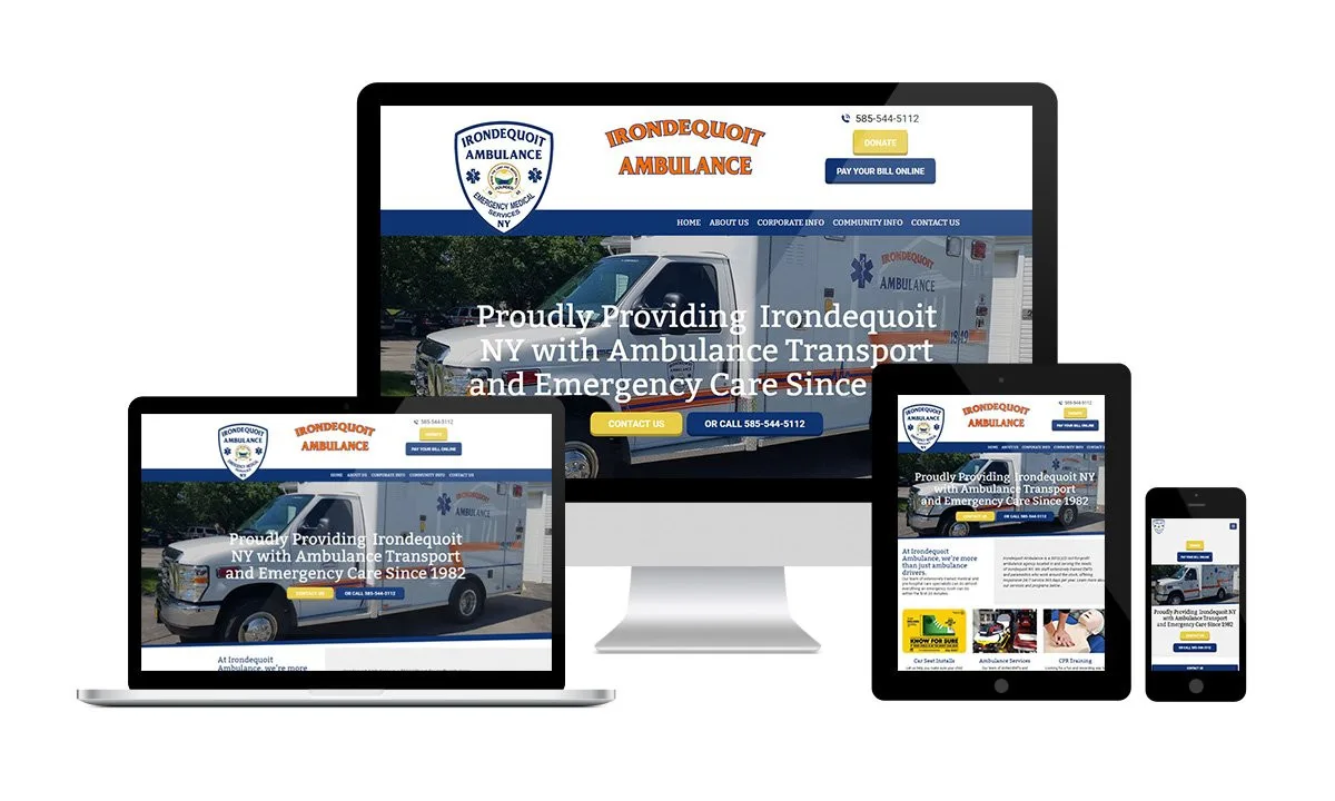 Website created for Irondequoit Ambulance