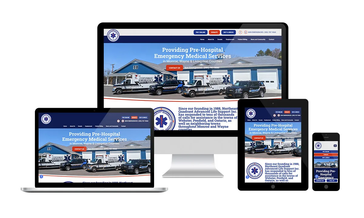 Website created for North East Quadrant Advanced Life Support